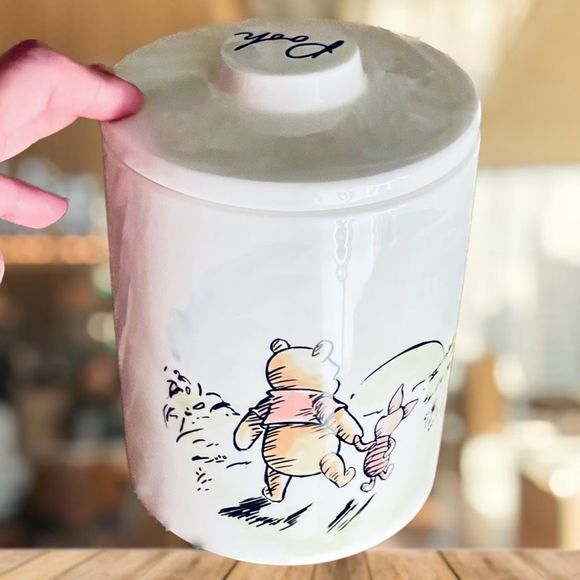NWT Disney Winnie Pooh & Piglet Today is my New Favorite Day Cookie Jar Canister - Picture 7 of 13